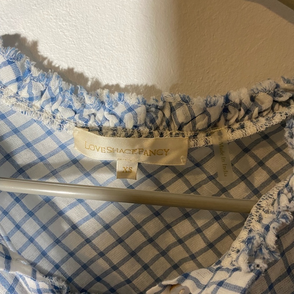 LoveShack Fancy Sussane top Caspian blue - Picture 8 of 11